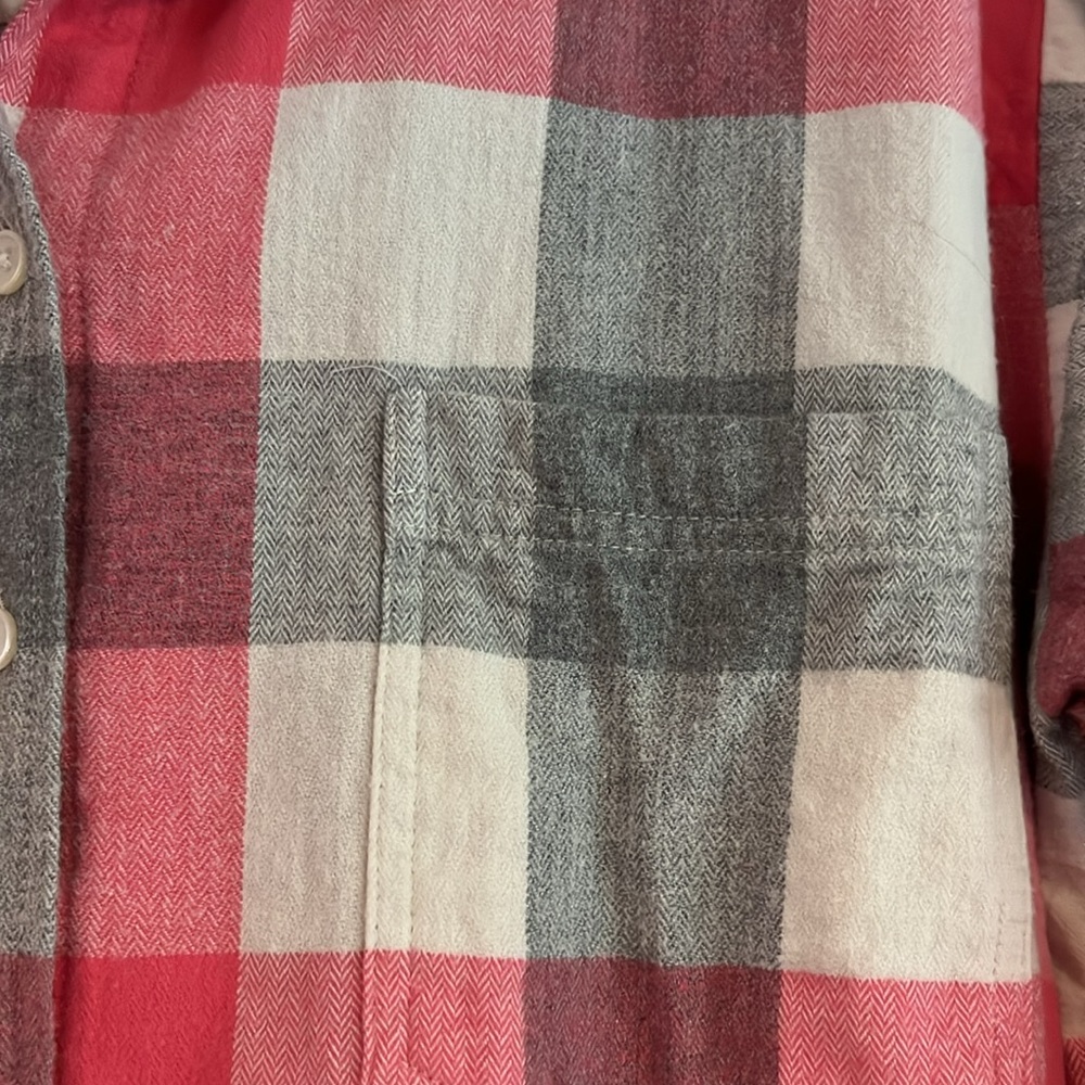 Flannel Button Down Shirt From Loft Euc - image 4